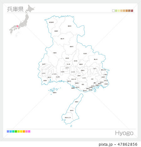 兵庫県の地図の写真素材