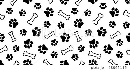パターン 犬 足跡 背景のイラスト素材
