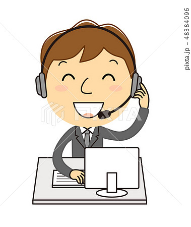 インカムのイラスト素材