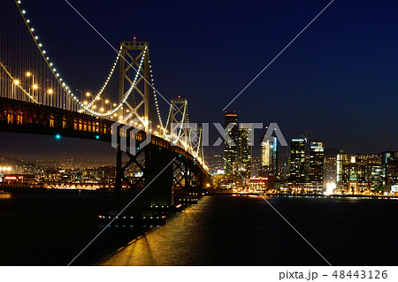 夜景 サンフランシスコ 外国の夜景 海外の夜景の写真素材