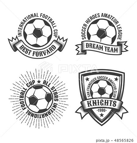 ロゴ サッカー エンブレム ベクトルのイラスト素材