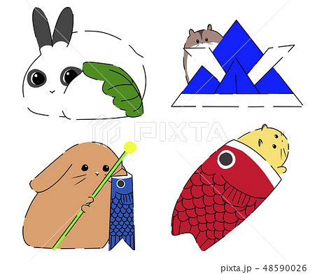 ジャンガリアンハムスターのイラスト素材