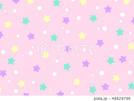 ゆめかわ 背景 星 ピンクのイラスト素材 Pixta