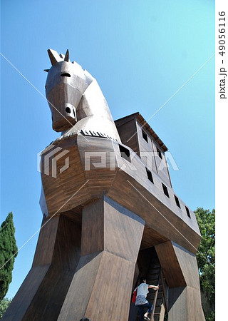 トロイの木馬 世界遺産 トルコ 中近東の写真素材