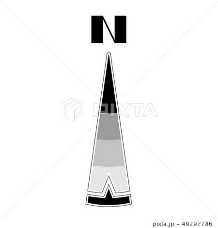 方位マーク 方向 北 地図記号のイラスト素材