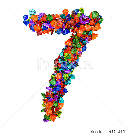 七 数字のイラスト素材