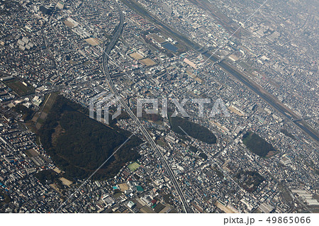 空撮 航空写真 大阪府 藤井寺市の写真素材