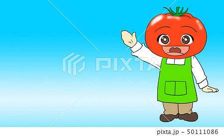 トマト キャラクター キャラ とまとのイラスト素材