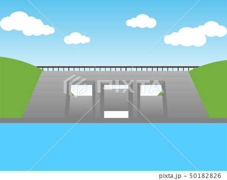 緑のダムのイラスト素材