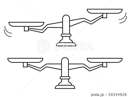 上皿天秤のイラスト素材
