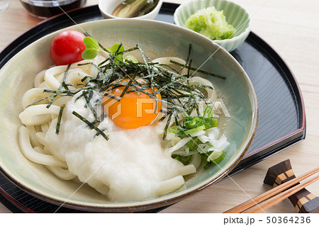 とろろうどん うどん のり とろろの写真素材