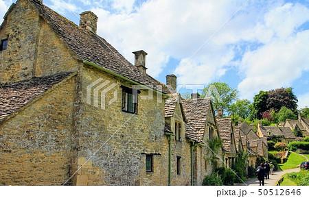 町並み 田舎町 茶色 ヨーロッパの写真素材