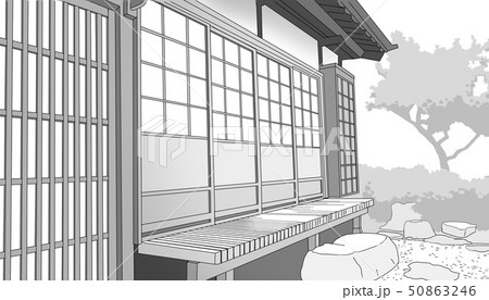 古民家のイラスト素材
