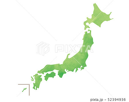 日本地図 日本 地図 手書きのイラスト素材