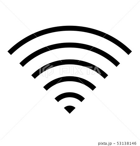 シャープな細い線のアイコン Wi Fi 電波 ウェブデザイン用 のイラスト素材