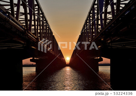 木曽川大橋の写真素材