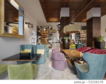 ロビー 暗い 部屋 明るいのイラスト素材