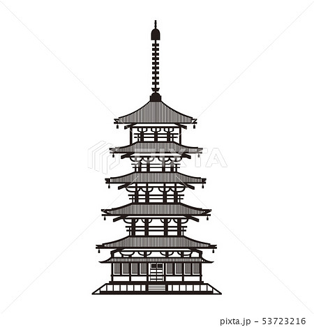 東寺 五重塔 寺院 寺のイラスト素材