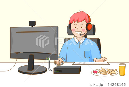 Pcルームのイラスト素材
