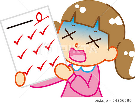 成績 点数 テスト 勉強のイラスト素材