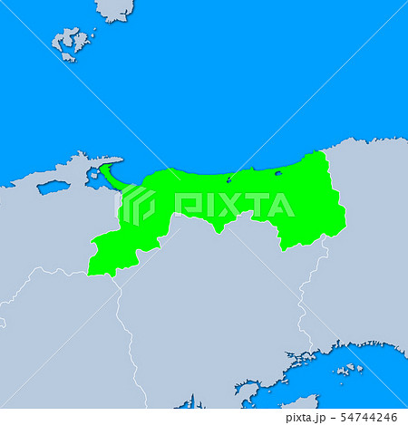 山陰地方 地図 日本地図の写真素材