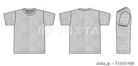 Tシャツ 半袖 絵型 テンプレートの写真素材