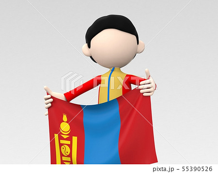 モンゴル人民共和国人のイラスト素材