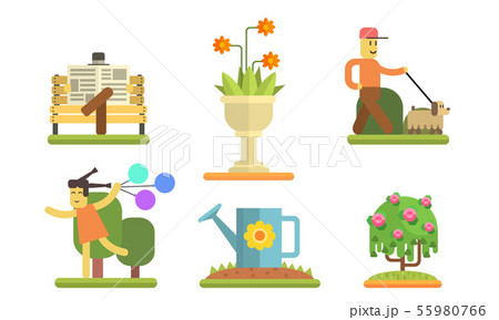 花壇看板のイラスト素材