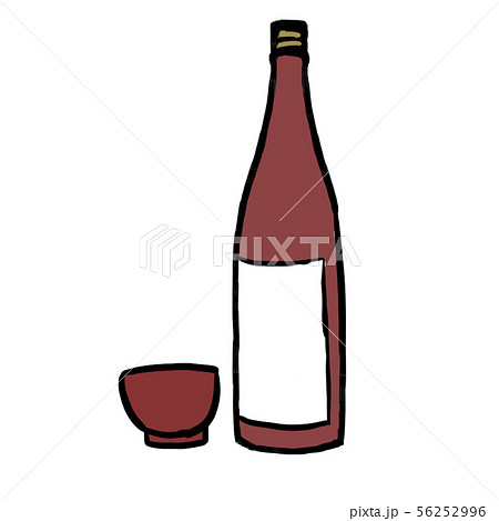 一升瓶 瓶のイラスト素材