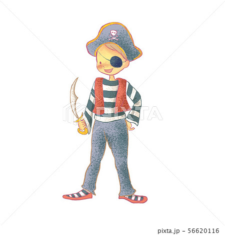 ハロウィン 男の子 仮装 海賊のイラスト素材
