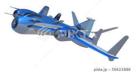 ジェット機 戦闘機 飛行機 Sfのイラスト素材