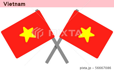 ベトナム国旗のイラスト素材