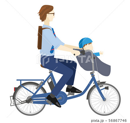 二人乗り自転車のイラスト素材