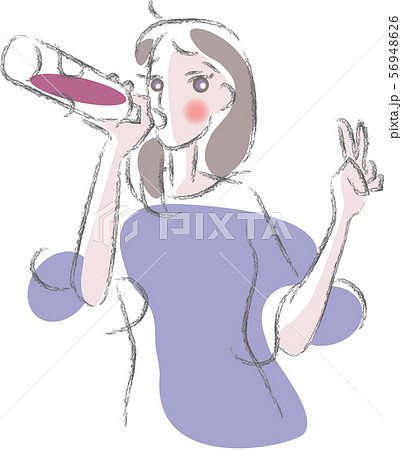 一気飲みのイラスト素材