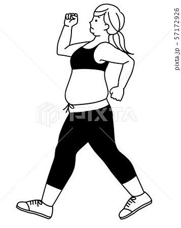 横歩きのイラスト素材