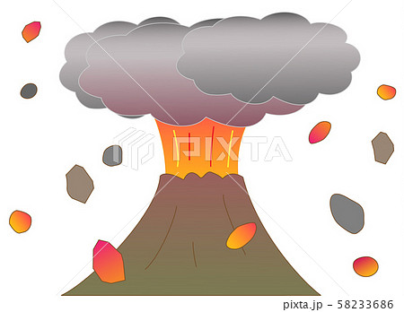 噴火 活火山 ベクター 火山のイラスト素材