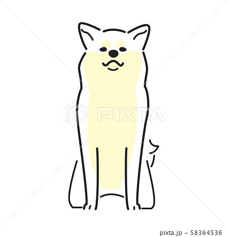 秋田犬のイラスト素材