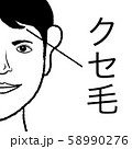 くせ毛の男性のイラスト素材