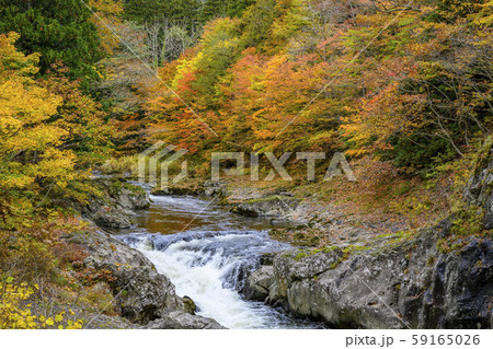 薬研渓流の写真素材