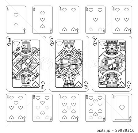 トランプ キング ジャック クイーンのイラスト素材