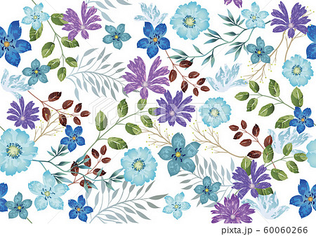 背景 花 植物 花柄のイラスト素材