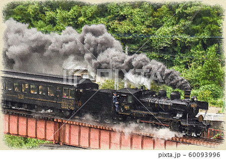 機関車 蒸気機関車 のイラスト素材集 ピクスタ