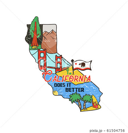 カリフォルニア州のイラスト素材 カリフォルニア州のイラスト素材