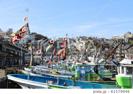 漁船 船 大漁旗 海のイラスト素材