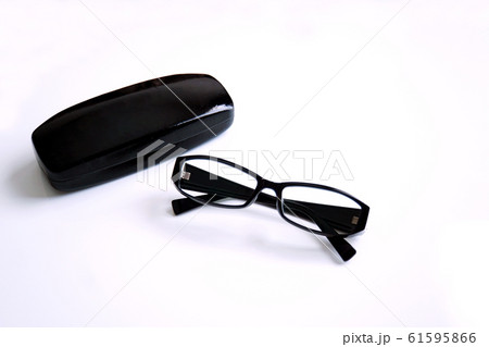 黒縁めがね 黒縁メガネ ファッショングッズ 黒縁眼鏡の写真素材