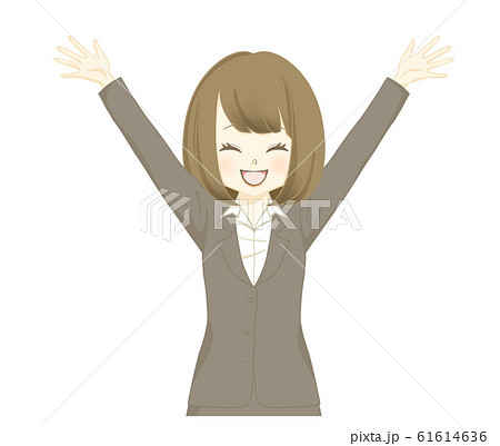 両手を上げるのイラスト素材