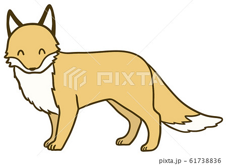 伏見稲荷大社 キツネのイラスト素材