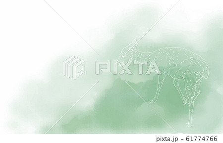 奈良の鹿のイラスト素材