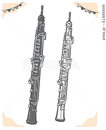 オーボエ 楽器 音楽 木管楽器のイラスト素材