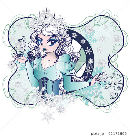 氷 美しい 女王 スノーのイラスト素材